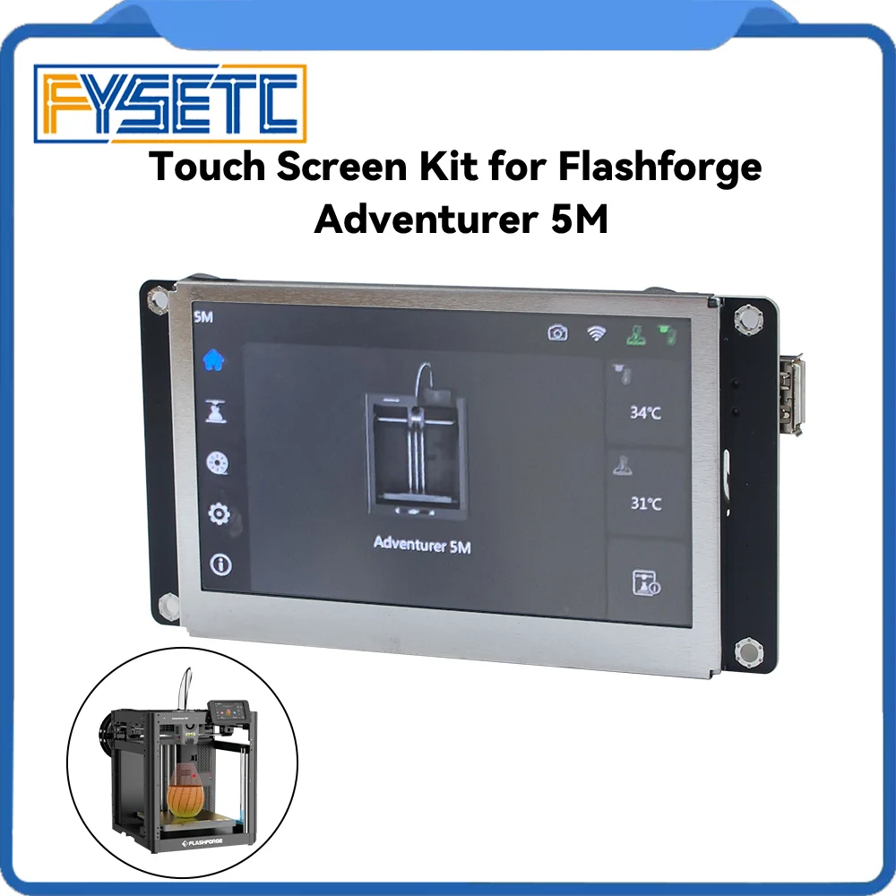 For Flashforge Adventurer 5M Touch Screen Kit Easy to Install High Quality 3D Printer Replacement Parts for AD5M