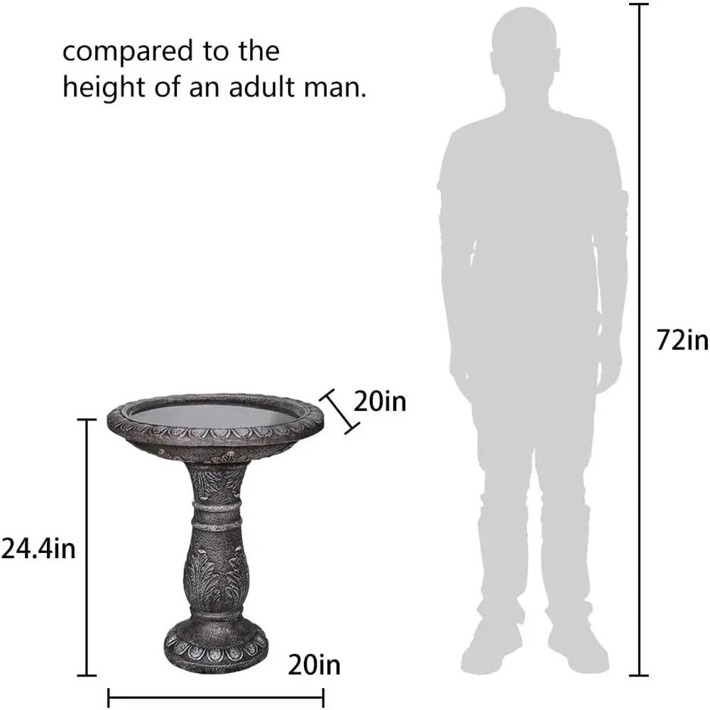 Concrete Bird Bath or Outdo- 24.4