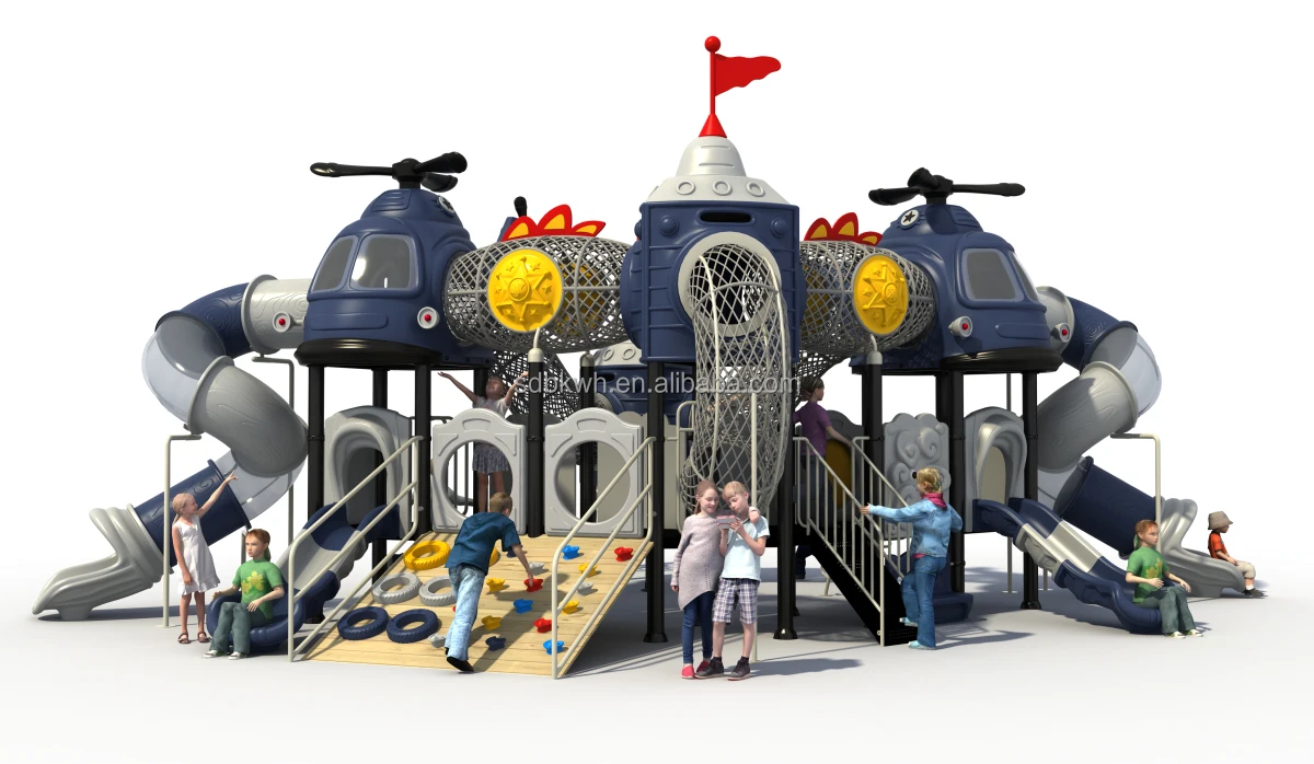 Safety-Certified High Quality Outdoor Plastic Slide Amusement Equipment Boke Children's Playground Set EN1176 Certified