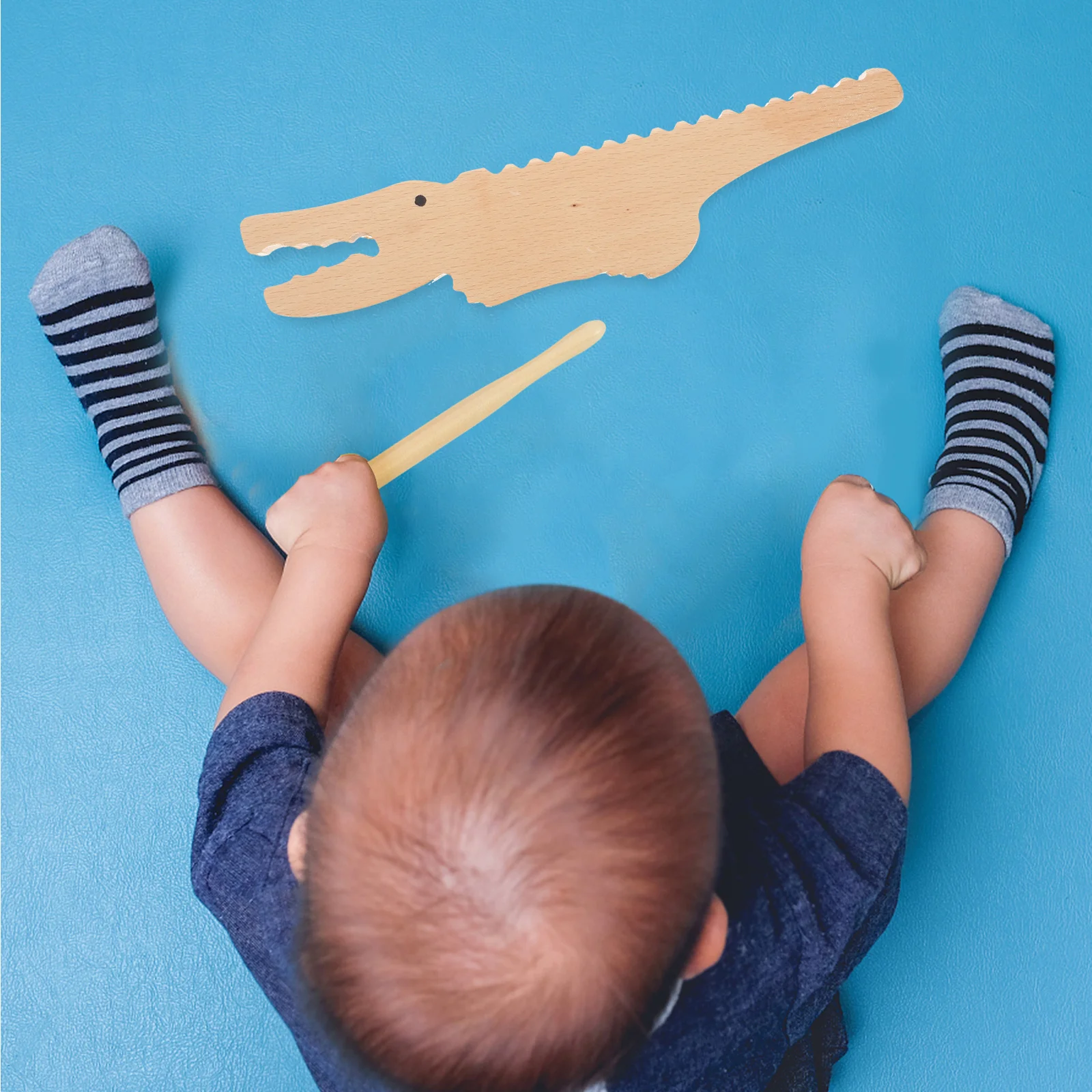 

1Set Wooden Guiro Percussion Crocodile Instrument Alligator Musical Educational Cognitive Plaything Kids Instrument