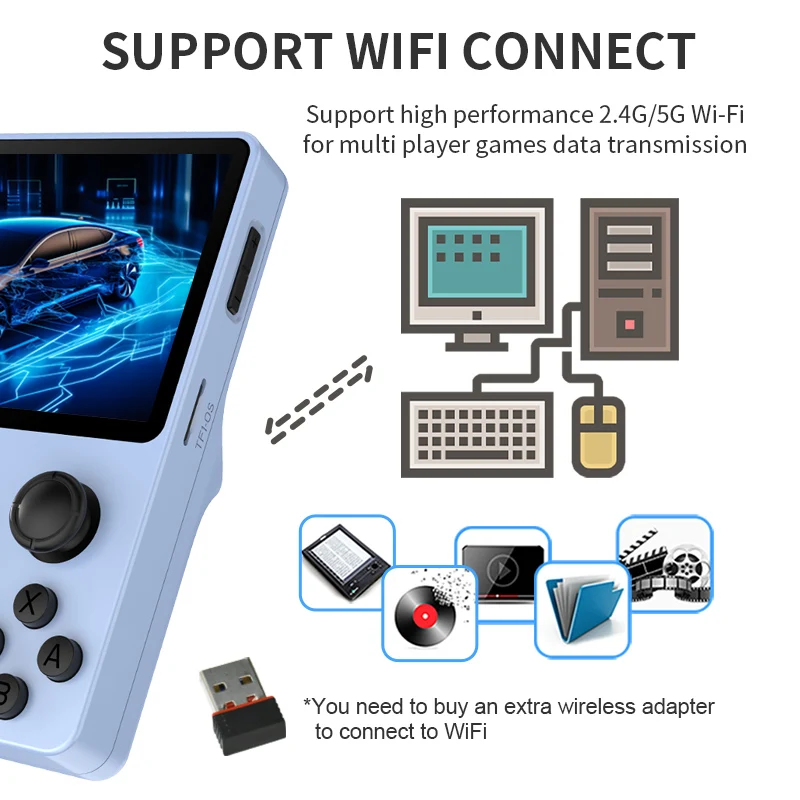 POWKIDDY 컬러 레트로 핸드헬드 게임 콘솔, 3.5 인치 4:3 IPS 스크린, RK3326 게임보이 PS1, 저렴한 크리스마스 어린이 선물, RGB20S, 신제품