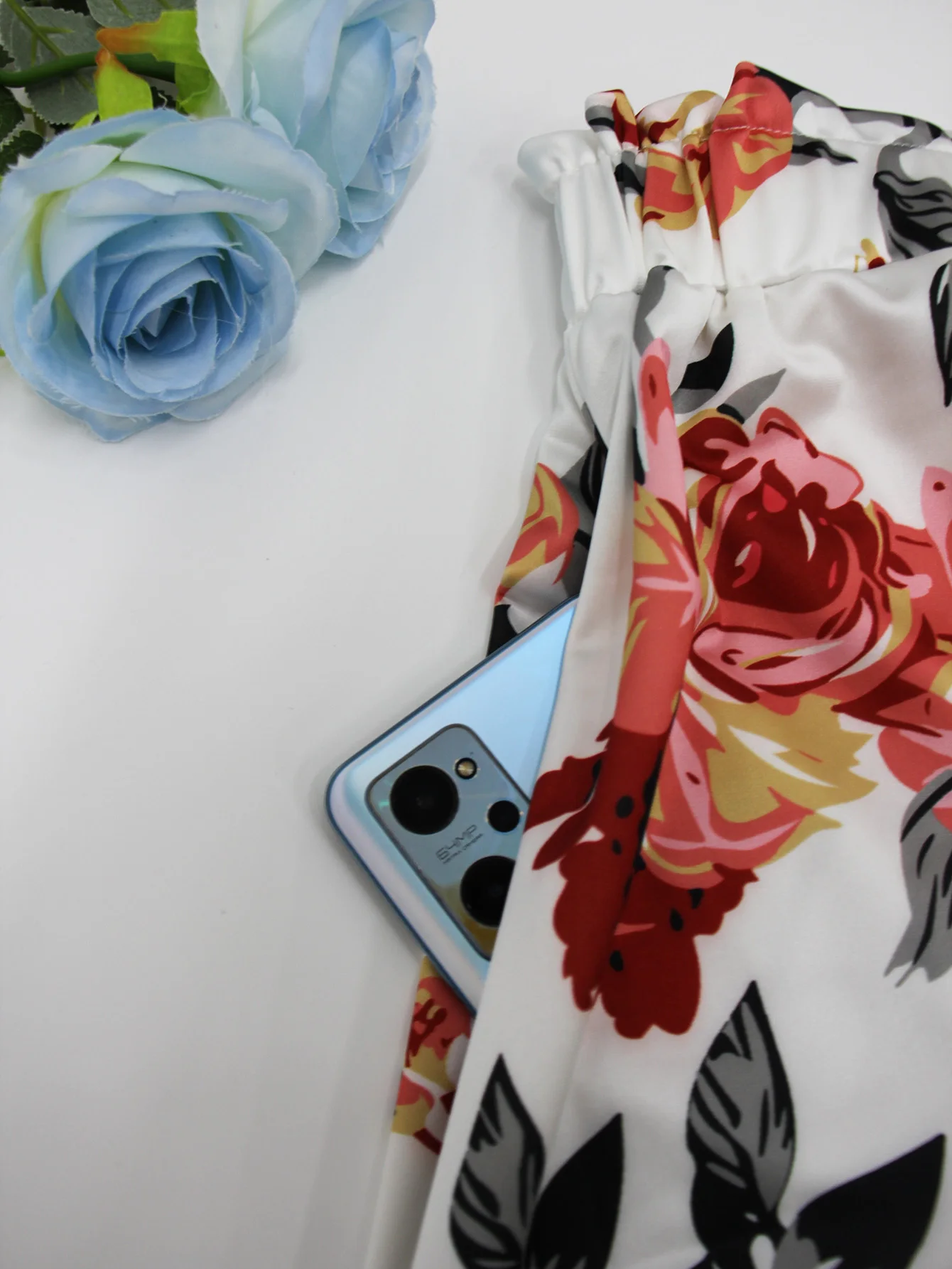 Plus size shorts femininos elegante floral impressão saia de cintura alta cintura elástica casual verão praia férias estilo