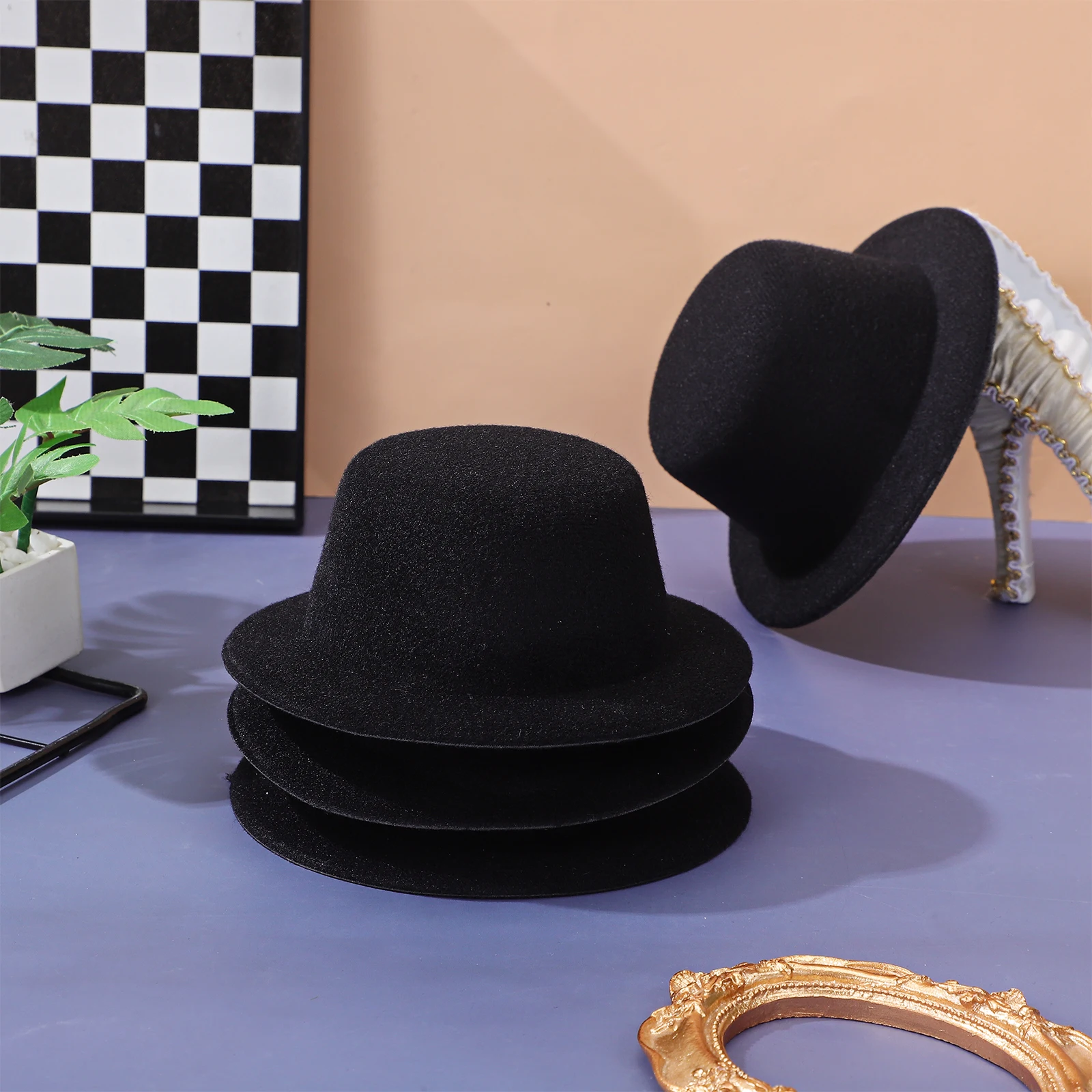 Kit de fabricación de sombreros delicados, estructura superior plana creativa, Ideal para decoración artesanal, juego de adornos de accesorios de moda, 4 Uds.