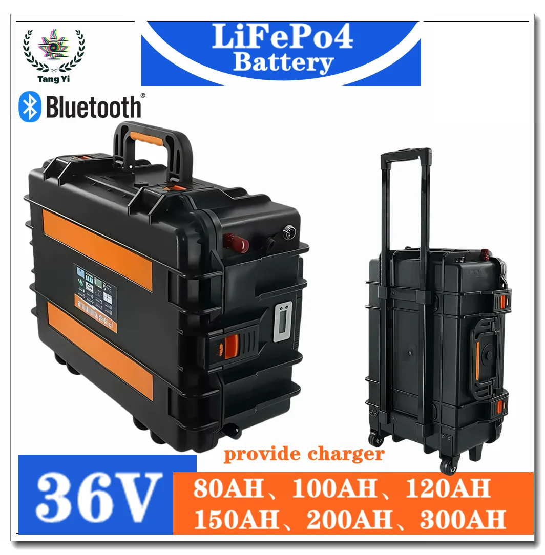 

36V lithium iron phosphate battery (80Ah-300Ah) Bluetooth BMS suitable for portable electric device requirements