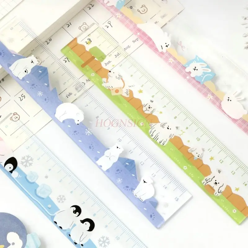 

1pcs Elementary school specific ruler, children's plastic ruler, drawing and measuring scale, high aesthetic stationery
