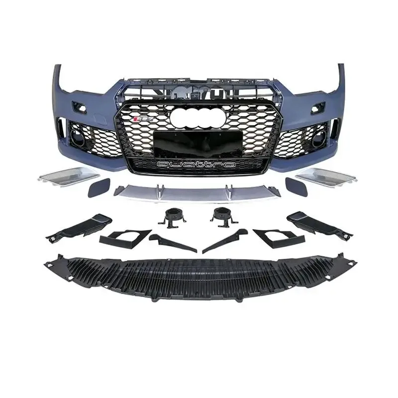 

Hot Car 2016-2018 A7 S7 Front Bumper Kit RS7 Style Look Body Kits With Honeycomb Grille A7 S7 C7.5 2016 2017 2018