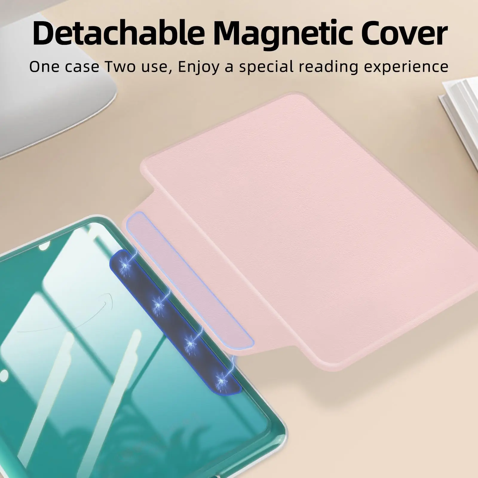 Magnetisch Abnehmbares Etui für 6-Zoll-Kindle (11. Generation 2022/2024) - Schlanke Leichte PU-Schutzhülle, Automatische Aufwach-/Schlaffunktion – Detail 3