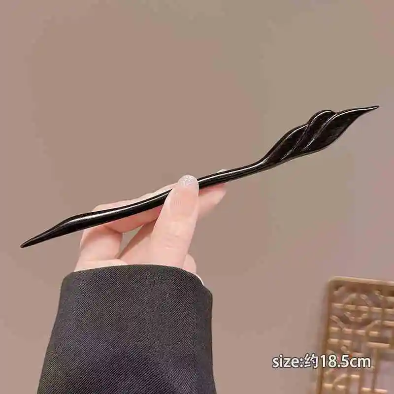 دبوس شعر خشبي رائع نحت دبوس الشعر الطراز القديم إكسسوارات الشعر الصينية الجديدة الراقية الإحساس خشب الصندل دبوس الشعر