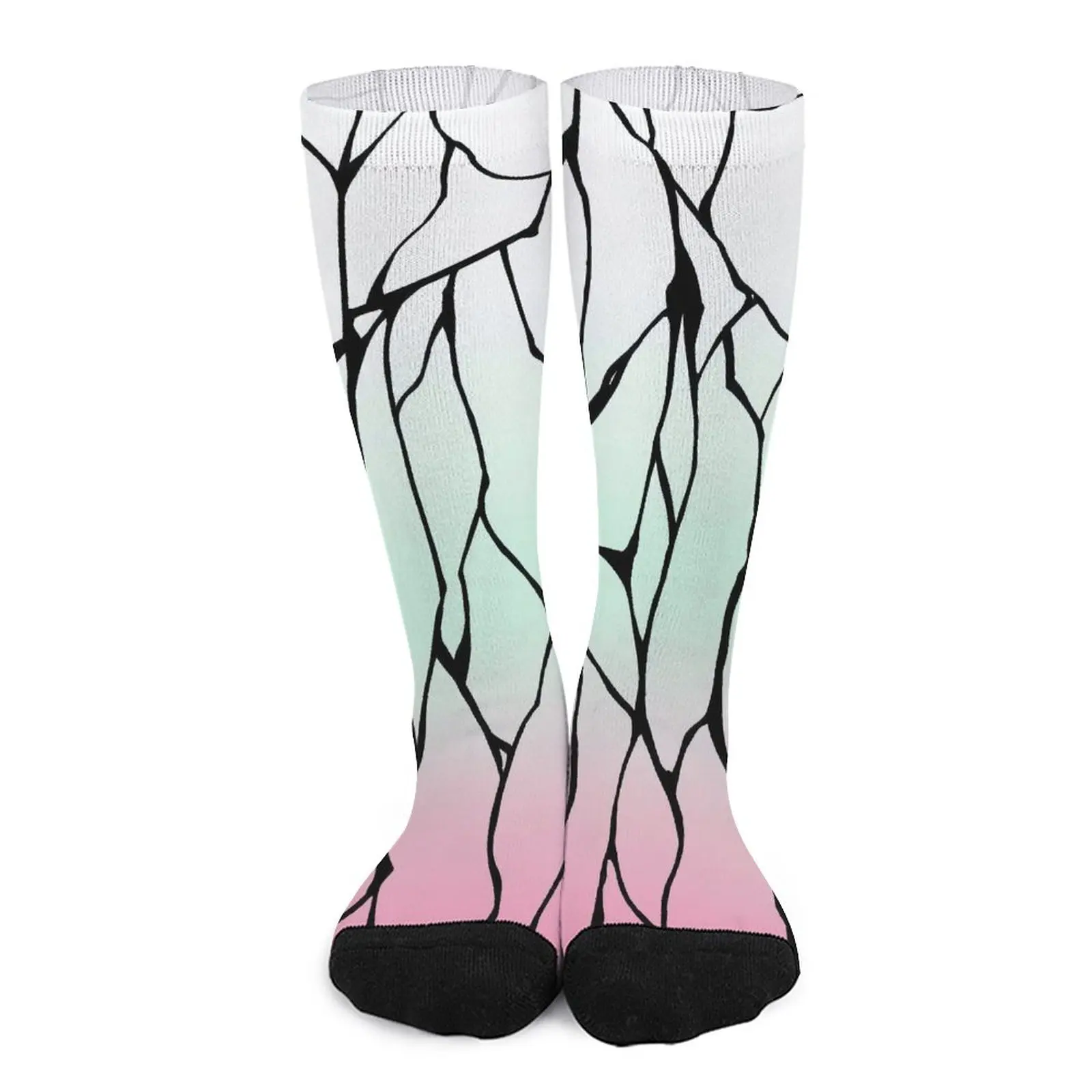 

Shinobu Kochou Butterfly Stockings Women Cosplay K-Kimetsu No Yaiba Anime Socks Soft Casual Socks Outdoor Anti Sweat Pattern Soc