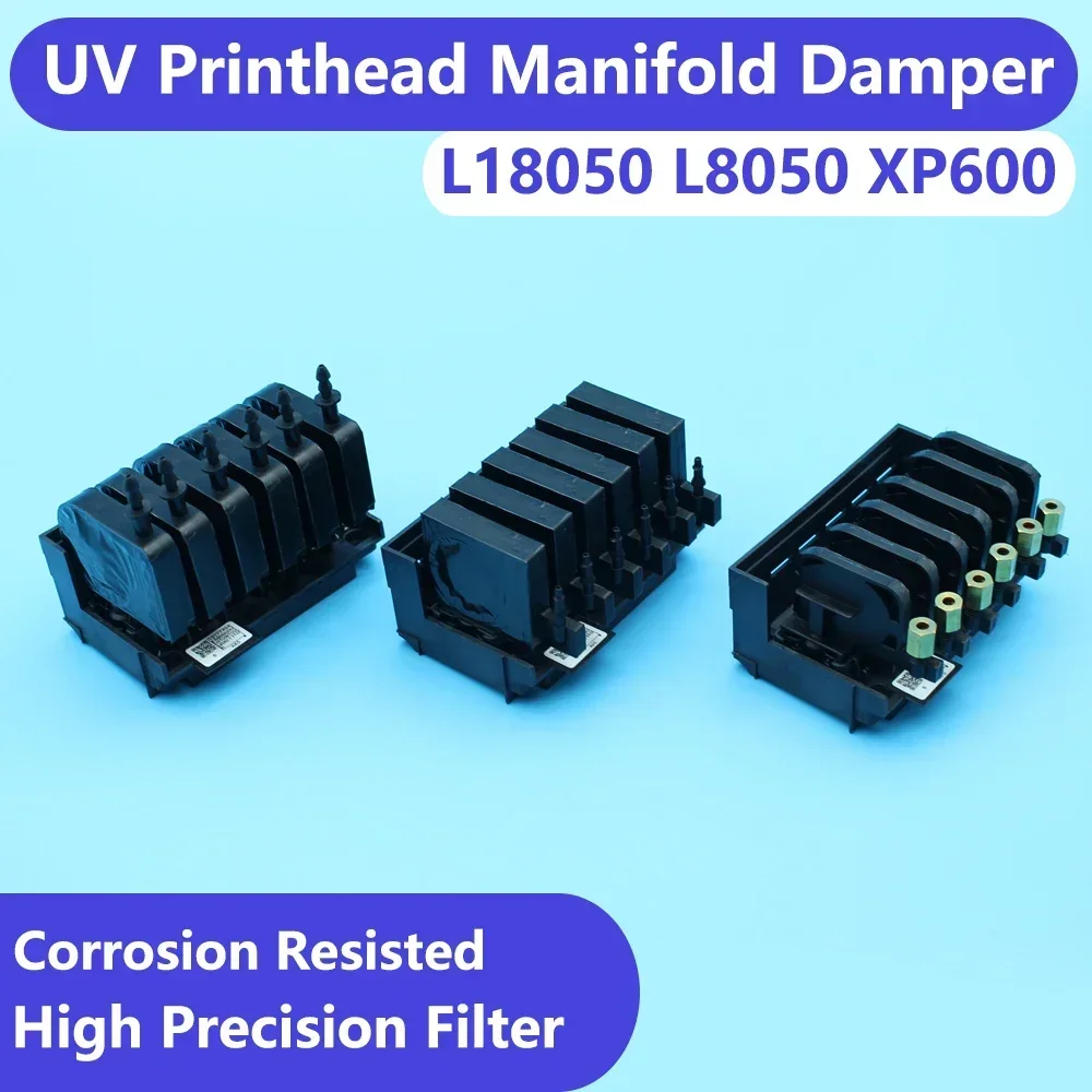 Ecotank L18050 L8050 18100 Printhead Manifold Adaptor UV DTF Convert XP600 Kit With Damper UV Ink Black XP 600 Print Head Cover