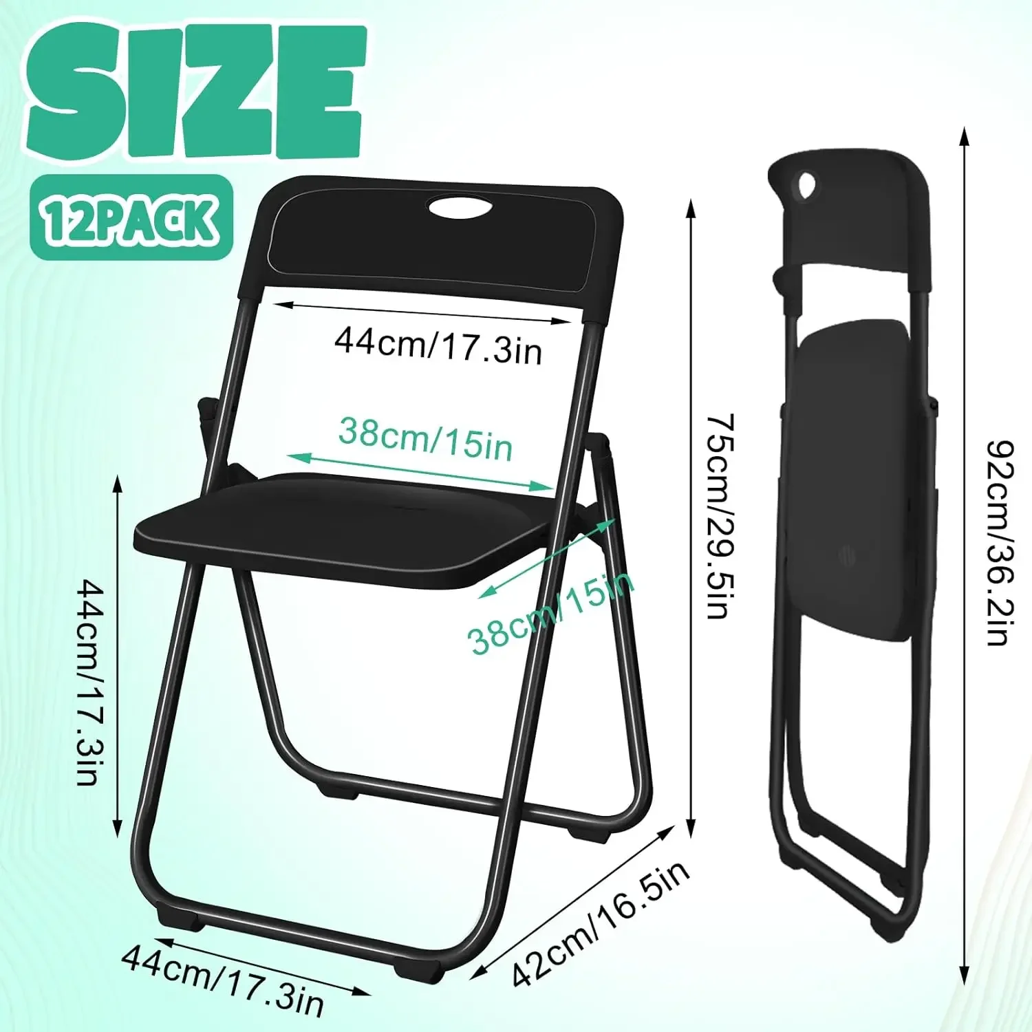 12 Stuks Plastic Klapstoel Stalen Opvouwbare Eetkamerstoelen Klapstoelen Bulk Opvouwbare Event Stoel Commerciële Stoel & Stalen Frame