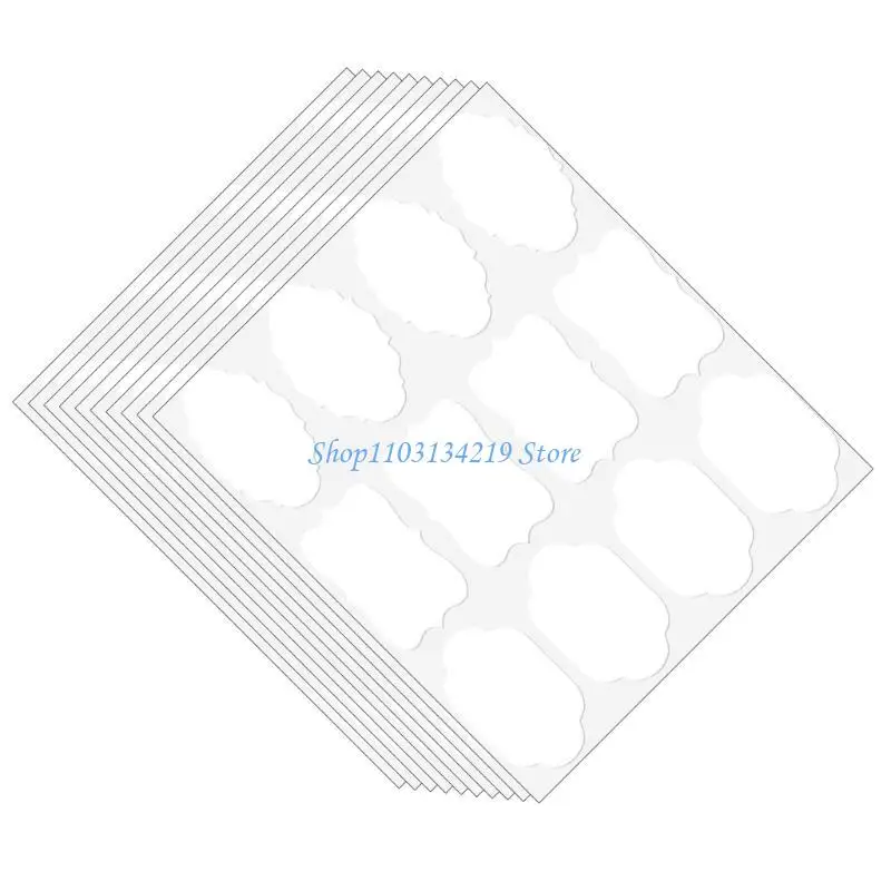 N5KC 120PCS Kraft Label Sticker with Fancy Storage Box Labels for Homemade Items Essential Oil Bottles and Jars