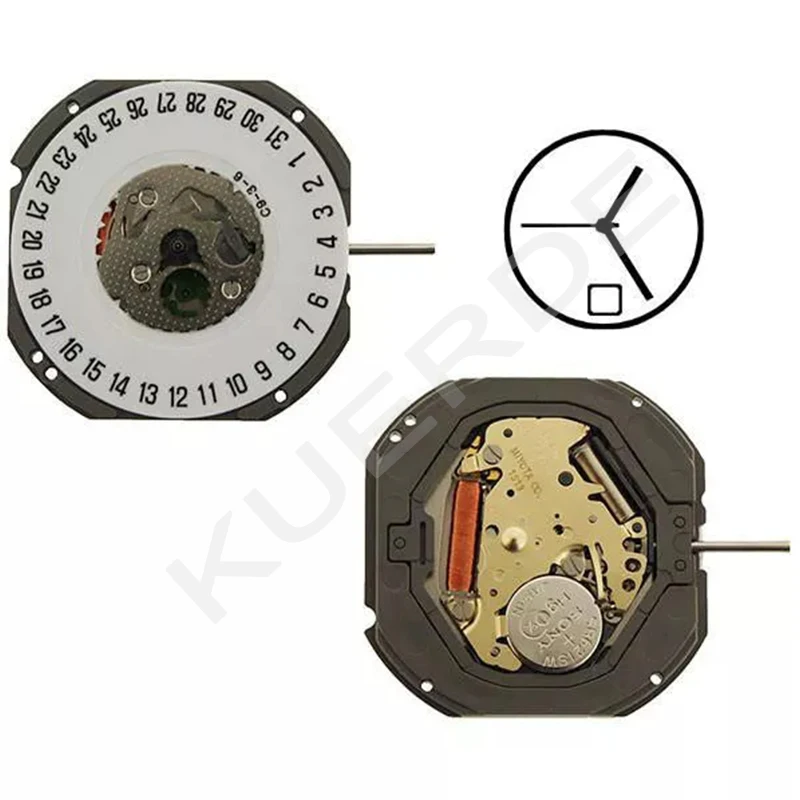 Venda quente japão 1s13 data em 6/3 movimento de quartzo novo movimento de relógio 1s13 com bateria e haste reparação e peças de reposição