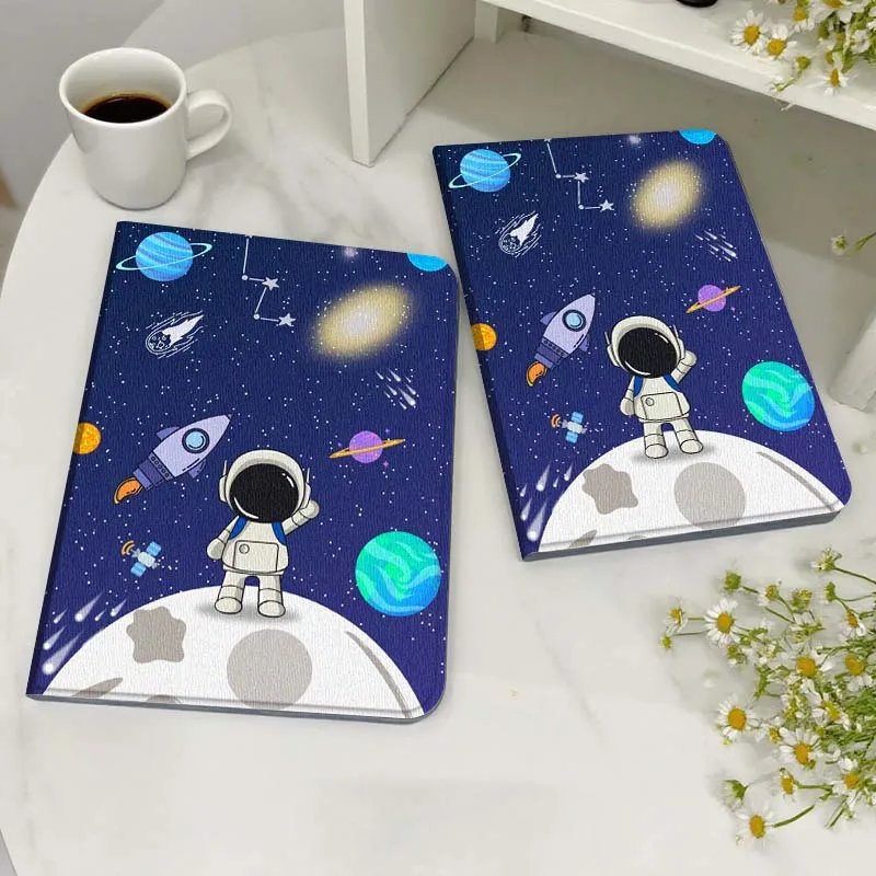 

Cartoon Astronaut Pattern Case For Honor MediaPad MatePad 6 7 X8 M5 M6 V6 V7 T5 T10 T10s 10 11 SE C5e X8a Pro Lite Tablet
