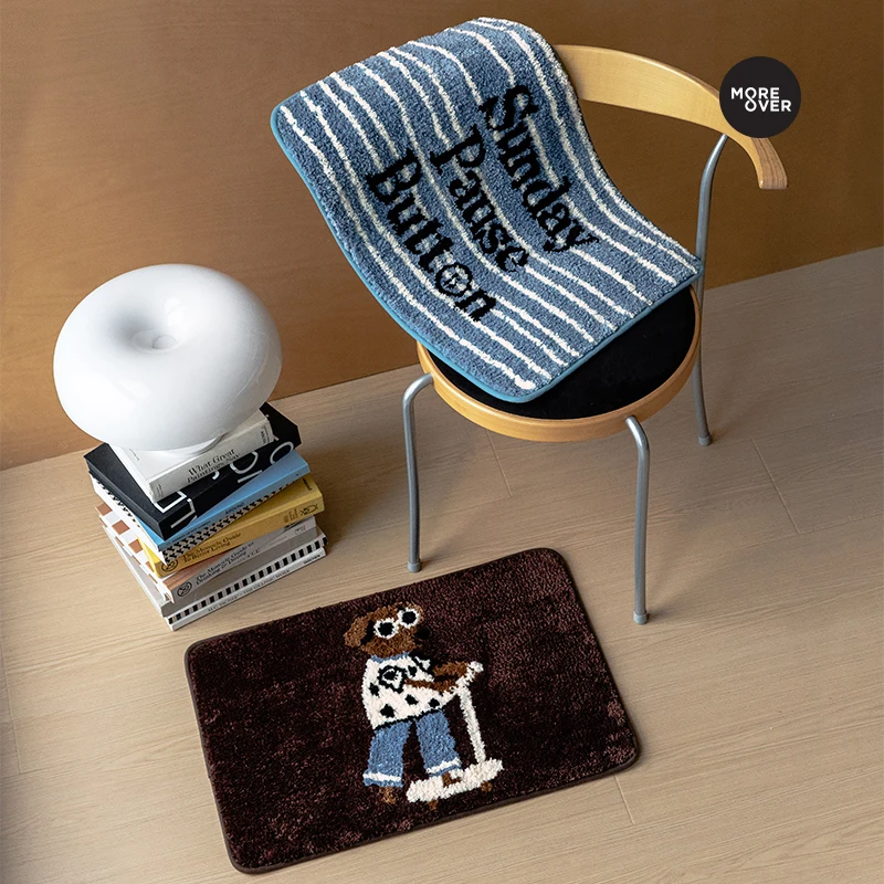 VIKAMA Wohnzimmer Teppich Nachttisch Teppich Home Nordic Couchtisch Teppich Bodenmatte Weiche und bequeme Heimdekoration