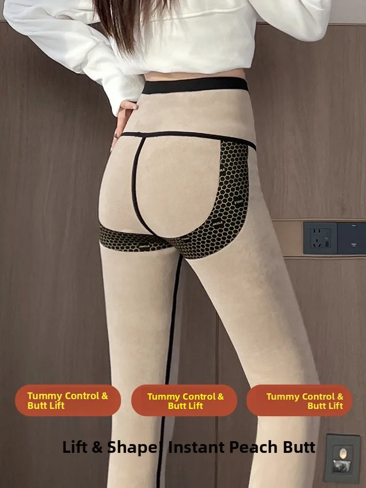 Hoge taille Fce-gevoerde Thiened yogabroek Dames Fitn Arkskin strakke legging Negen stuk enkellange butt-lifting