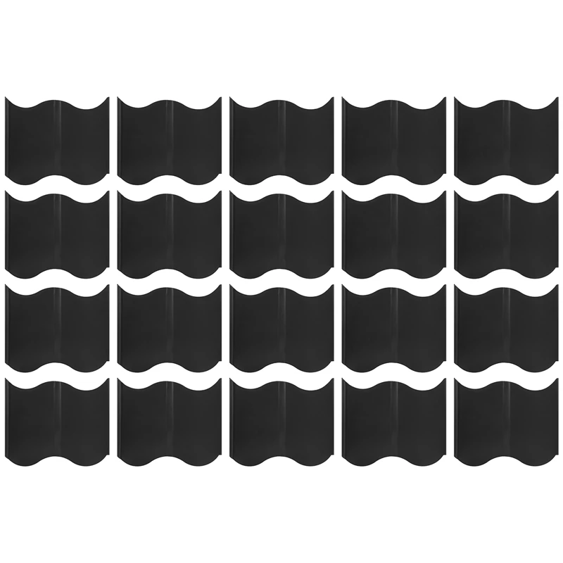 

Garden Lawn Edging - 20 Pack Landscape Border Flexible Interlocking Edging Plastic Palisade Fence DIY Decorative