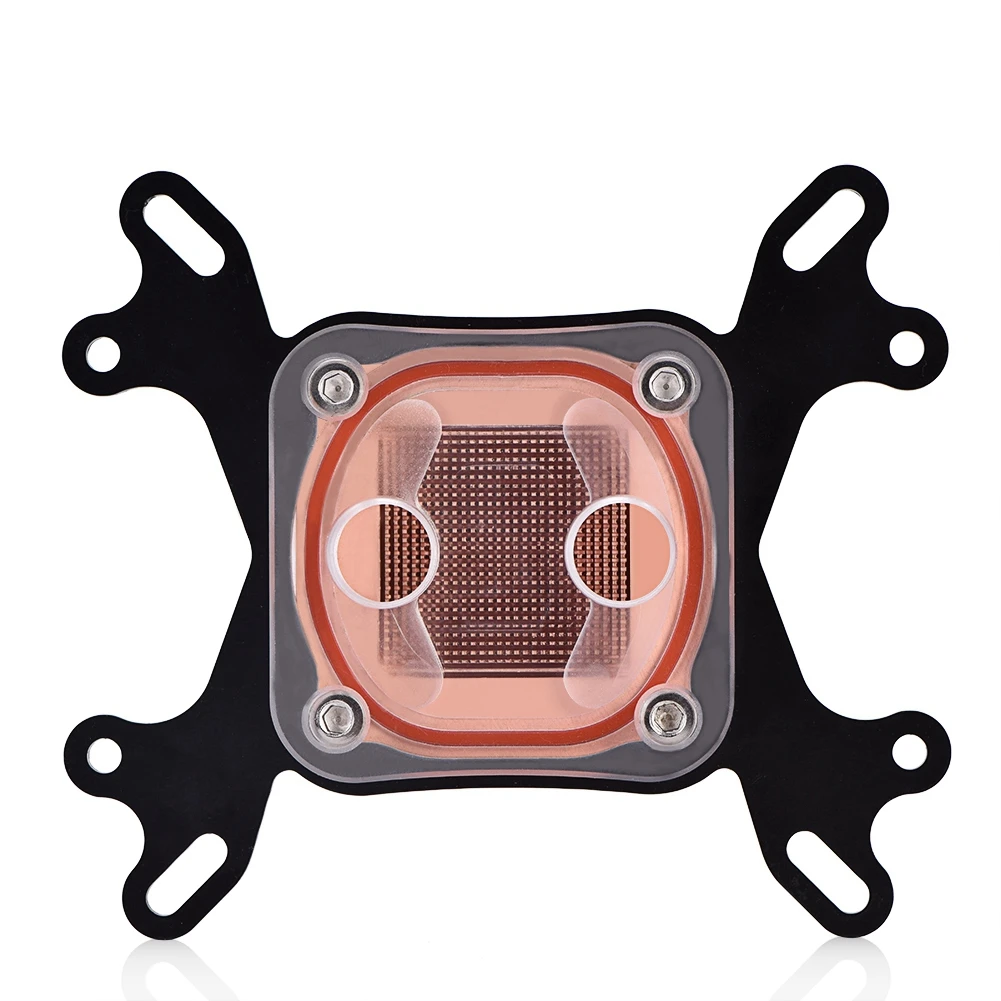 Computer CPU Water Cooling Block Waterblock Liquid Cooler 50mm Copper Base for Intel 775 1150 1155 1156 1366 for AMD AM2 AM3