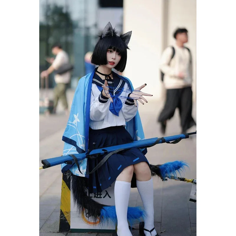 ชุดแฟนคลับเกมบลูอาร์ชีฟ - ชุดการ์ตูนโออิชินโบ พร้อมที่คาดผมและวิกผม เหมาะสำหรับงานปาร์ตี้แสดงอนิเมะในเทศกาลฮาโลวีน