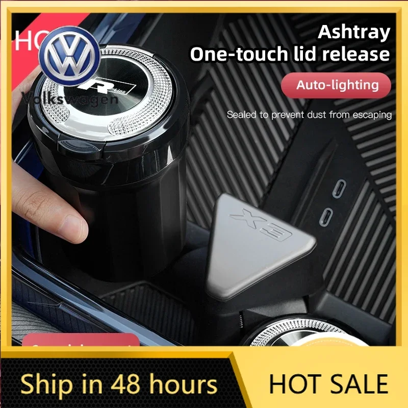

Портативная автомобильная светодиодная пепельница с керамическим вкладышем для VW VOLKSWAGEN Golf 3 4 MK3 MK4 2026. Аксессуары для интерьера автомобиля Volkswagen Rli.