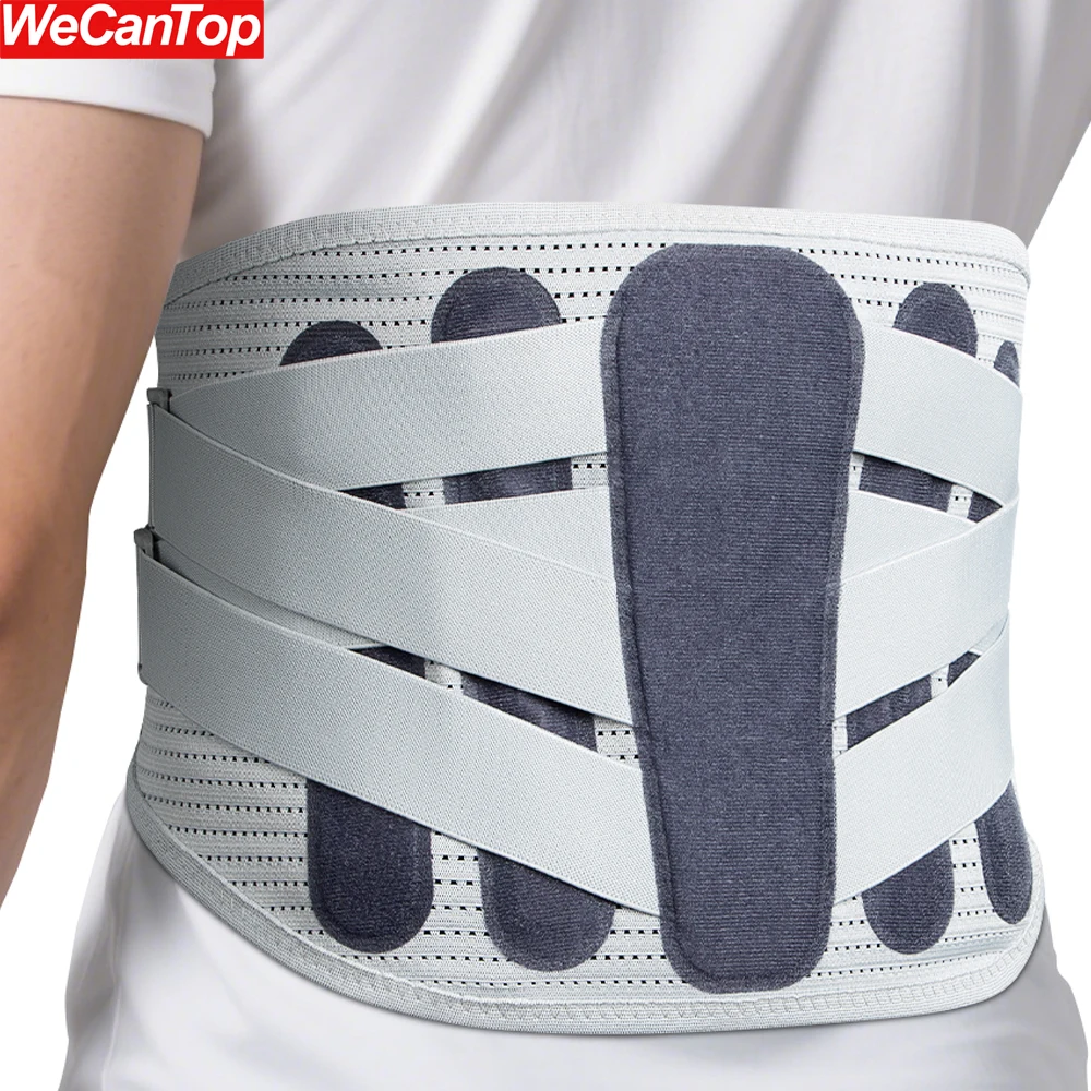 

1PC Back Brace for Lower Back Pain Relief.Adjustable Lumbar Support Belt with Bionic Spine Plate &Breathable Mesh-Herniated Disc