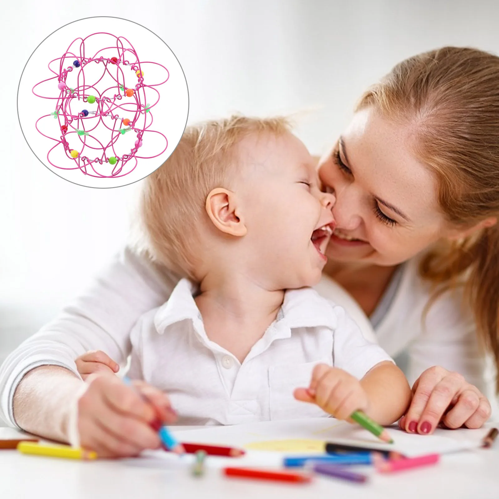 

4Pcs Mandala Flower Wire 36 Shapes Variety Sphere Ring Stress Relief Educational Brain Teaser Fun