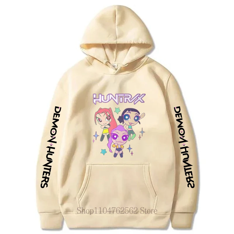Kpop Demon Hunter Casual moda dibujos animados Animal estampado Sudadera con capucha mujeres Otoño Invierno polar manga larga Tops pulóver sudaderas
