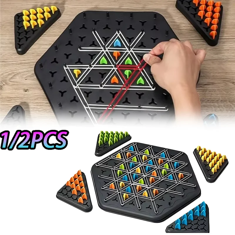 New Geometry Chain Chess Puzzle Triangle Chess Desktop Game Training Family Interaction Exercise Thinking Toys Gifts