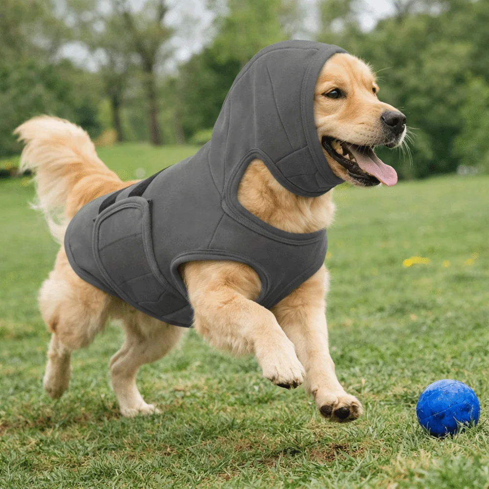 伸縮性のある犬用不安軽減ベスト 反射ストリップ付き 調節可能 - Dog Anxiety Vest のレビューと価格