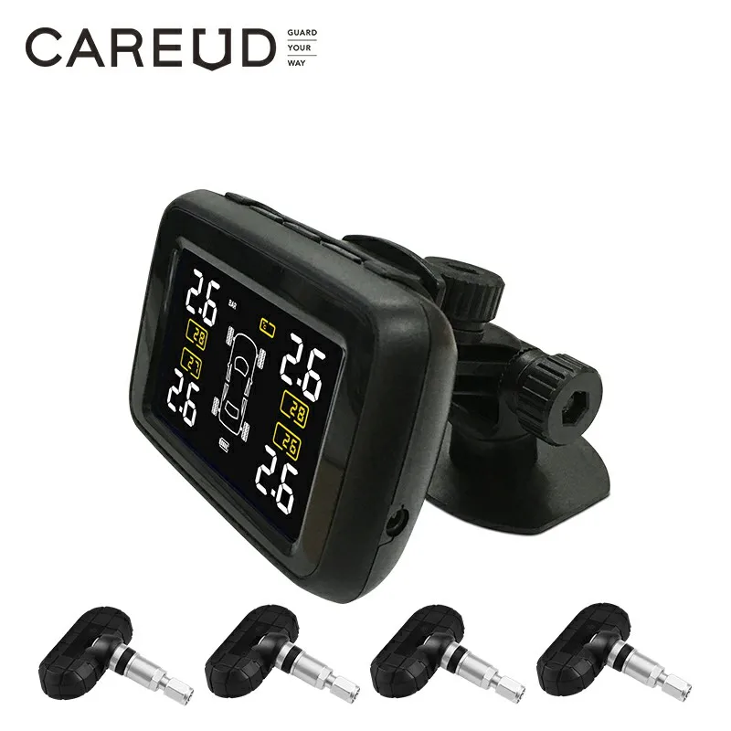 2024  TPMS T901C Tire Pressure Monitoring System 4 Internal Built-In Sensor Car Electronics Long Battery Life Alarm TPMS