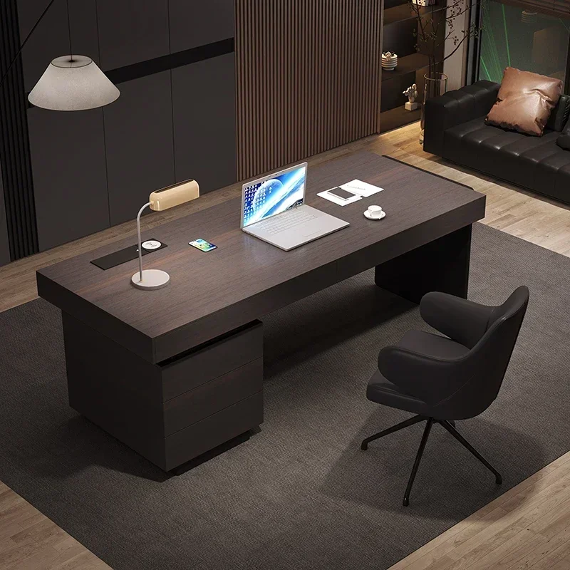 Italian Luxury Office Desks Modern Minimalism High-end Study Office Desk Simple Computer Office Furniture Bureau De Chambre FYOD