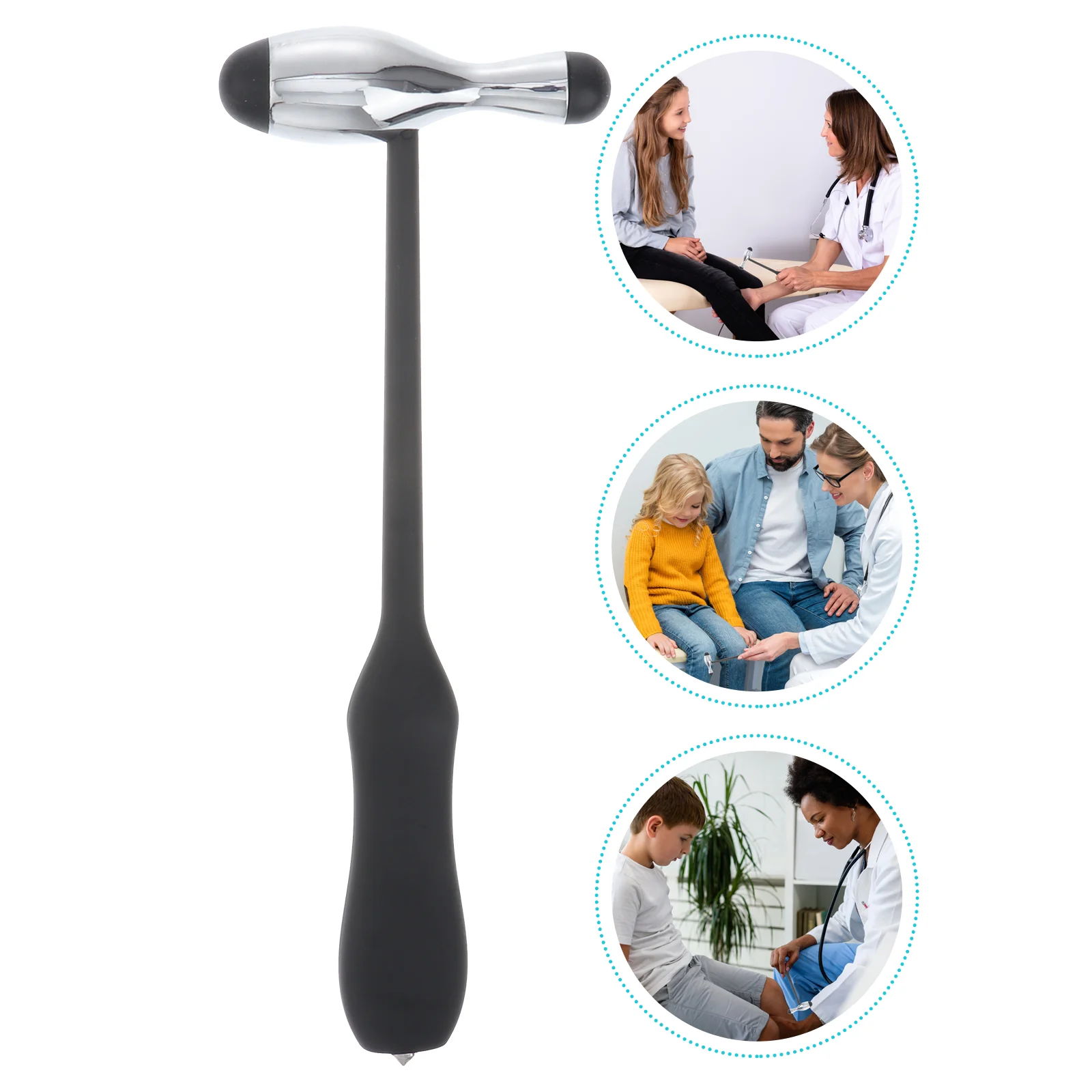 Percussion Hammer Diagnostic Zinc Alloy Bowling Plexor Metal Shaped Multipurpose