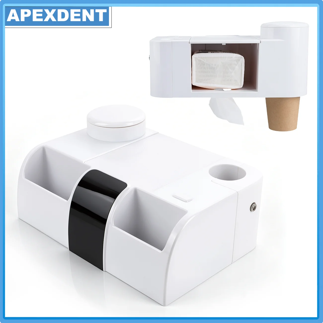 Dental Chair Storage Box 3-in-1 Multifunctional Tissue Box Tray Cup Holder For Dentist Unit Chair Clinic Dentistry Accessories