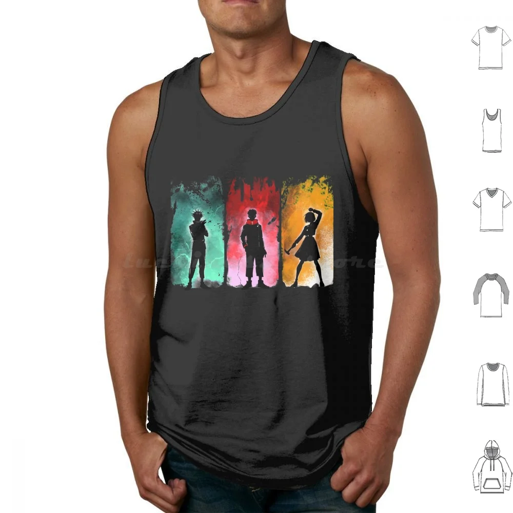 What's Your Curse ? Tank Tops Print Cotton Jujutsu Itadori Yuji Itadori Yuji Sukuna Demon Color Tokyo School Tokyo School