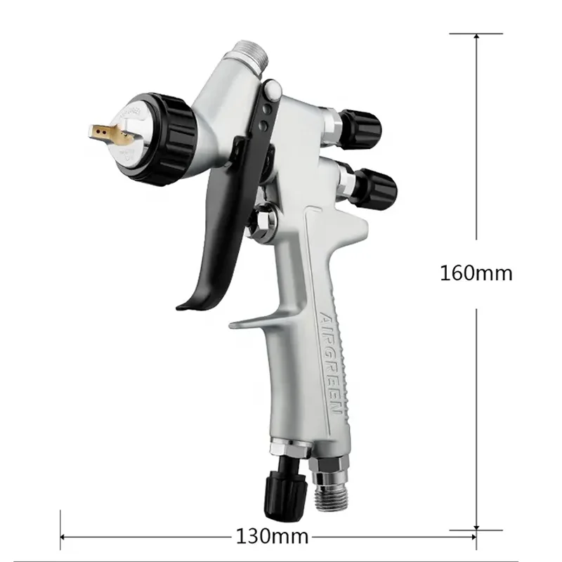 Imagem -02 - Mini Pulverizador Pneumático do Equipamento da Pintura ar Verde Profissional Lvmp Automotivo Mini Luz do Pulverizador Venda Superior Hvlp