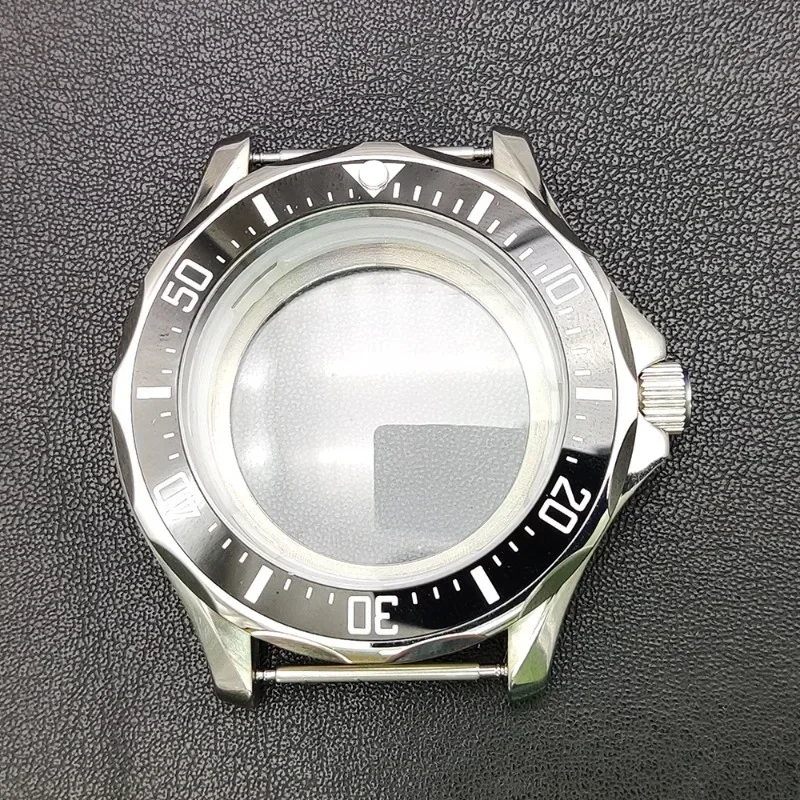 NH35 NH36 Watch Case Men Watches Accessories Stainless Steel Case for Omega Seamaster 300 Transparent Case Back Repair Parts DIY