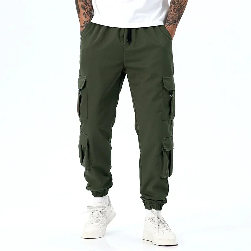 

High Quality Fashionable Cool Casual Four Season Pants for Teenagers Fashionable and Versatile Solid Color Quick Drying Pants