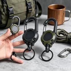 Extensible Keychain Heavy-Duty Mountaineering Clip Badge Holder Reversible Badge Scroll ID Clip