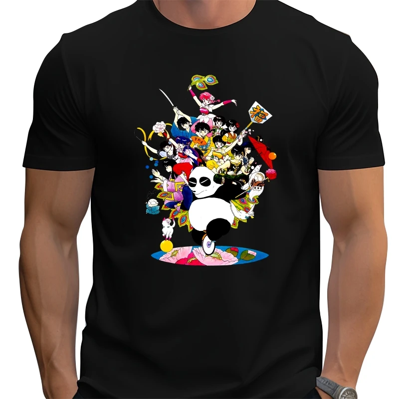 

Ranma T Shirt White Color Mens Short Sleeve Ranma 1/2 T-Shirt Tops Tees tshirt Ranma Figures Nibun-no-Ichi T-shirt Unisex
