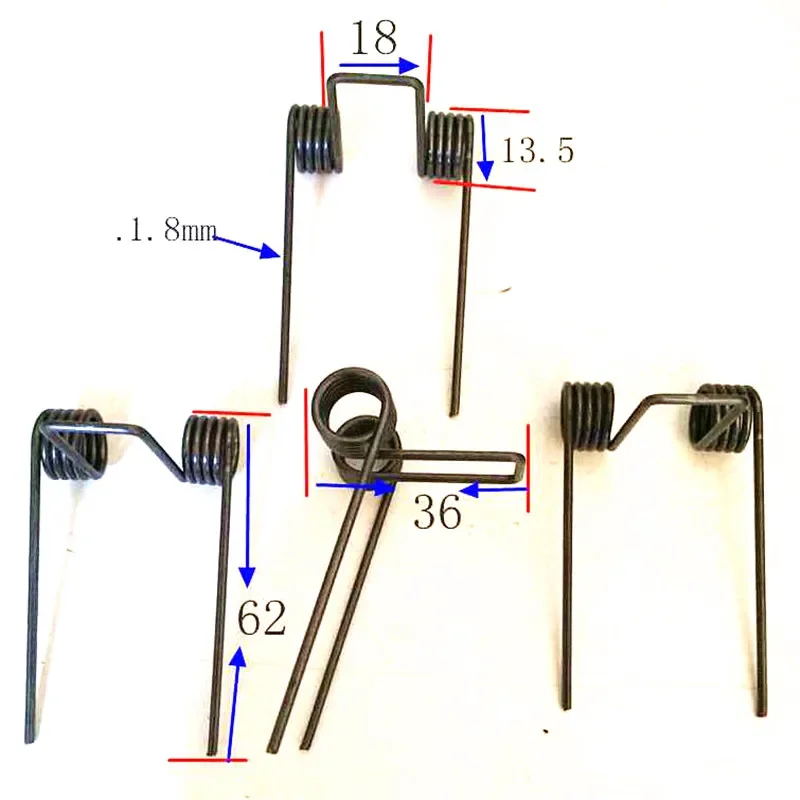 10PCS Double torsion spring wire D1.8MM outer D13.5MM 5 circle torsion spring