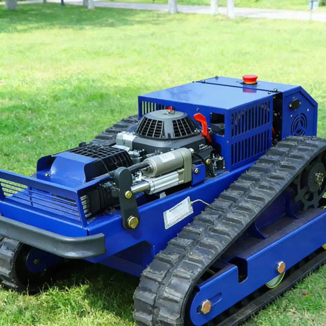 

Customised Small Robot Lawn Mower 550mm Cutting Remote Control robot lawn mower Crawler Flail Grass Cutter Certified CE EPA