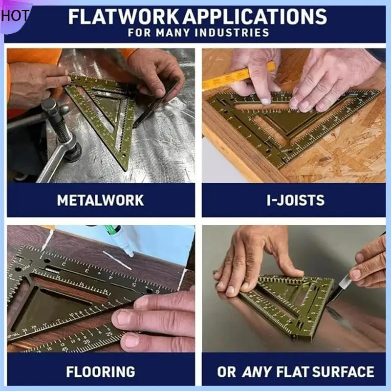 B45C 4 قطع أداة مربع رافتر مبتكرة، أداة مربع رافتر، مربع رافتر، مسطرة مثلثة عالية الدقة مع كتلة تهزهز #5