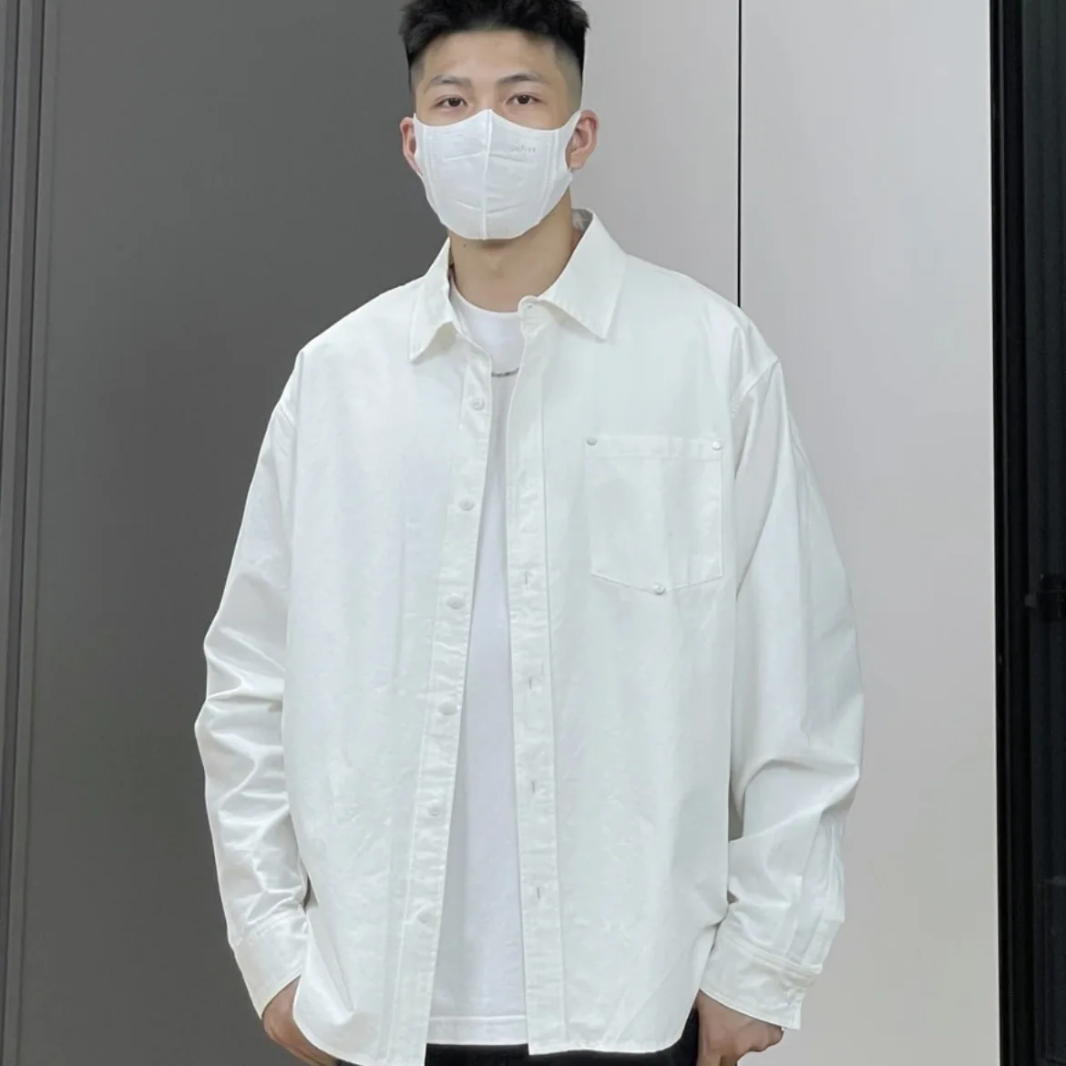 

Осенняя новинка: свободная повседневная рубашка с длинным рукавом для пар, однотонная, молодежная, износостойкая, утолщенная, из фланели