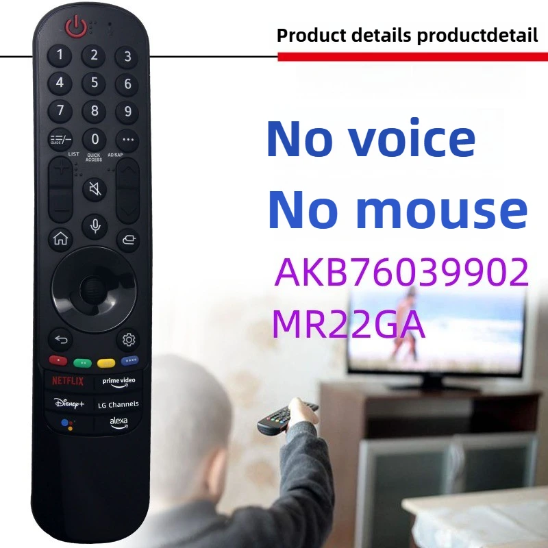 AKB76039902 MR22GA IR Remote Control for Smart TV 43NANO75UQA 50NANO75UQA 55QNED85UQA 43UQ9000PUD OLED65C2PUA No Voice Function