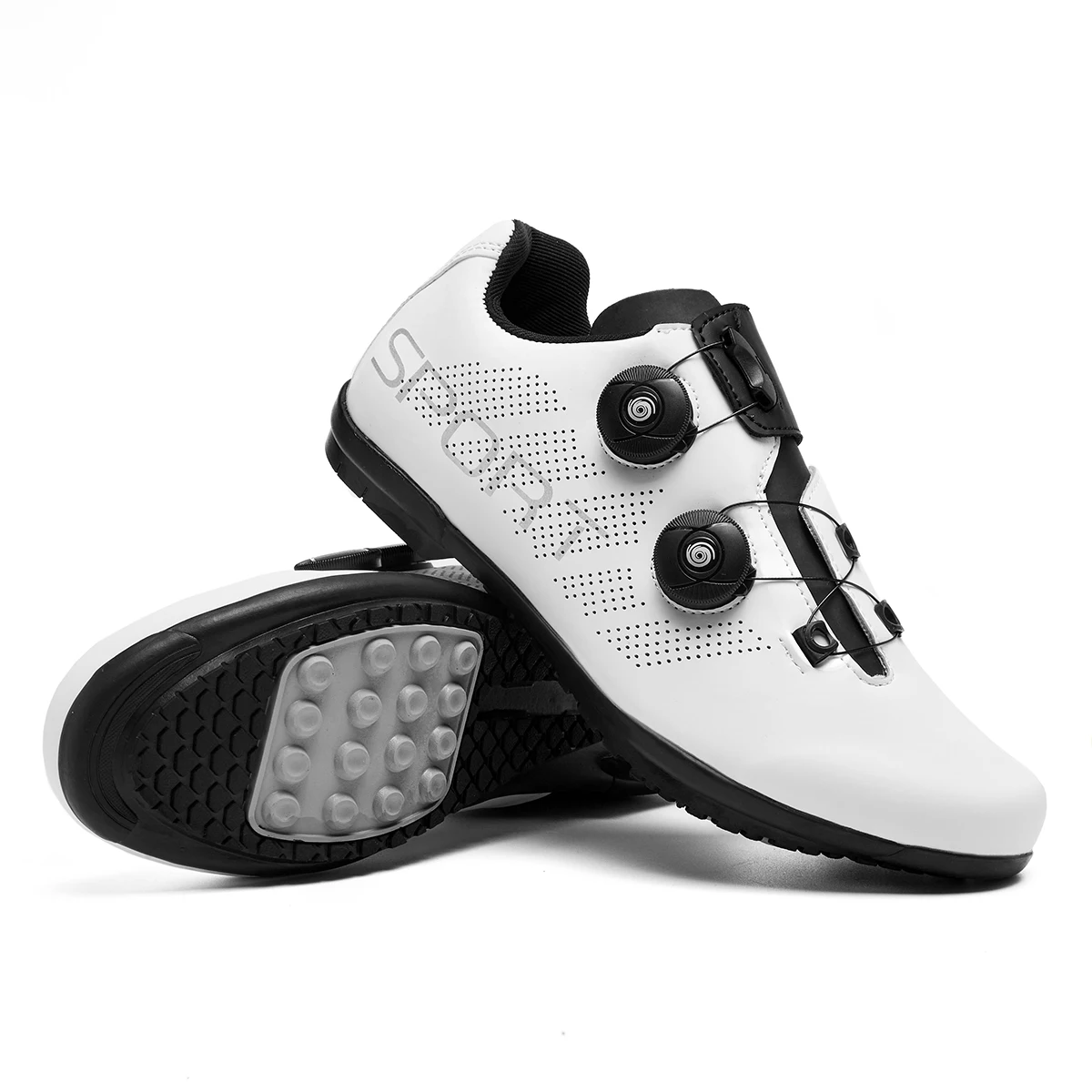 Lock-Free Cycling Shoes Flat Pedal Shoes Men Bike Cleat Sneaker MTB Bicycle Biking Women Breathable Indoor Boots