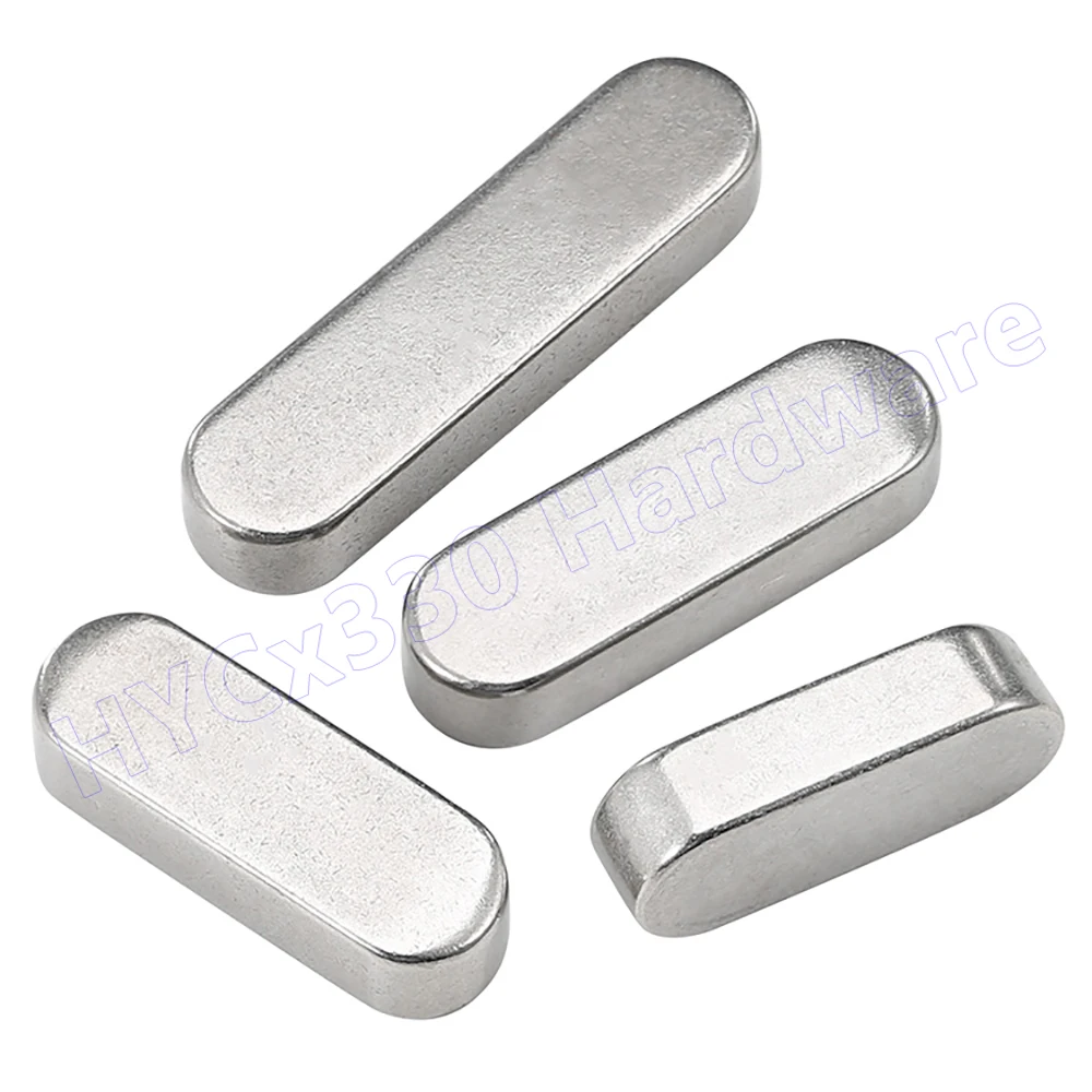 Parallel Key 304 A2 Stainless Steel Round Ended Feather Key Drive Shaft Keys Width 6 8 10 12 14mm Length 10-120mm