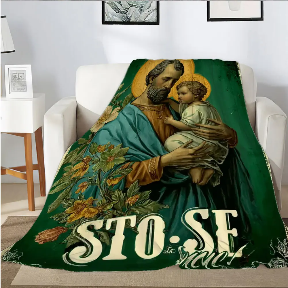 Large Religious Christ Child Art  Blanket Christian Icon Wall Decor Throw Home Decor Gift 150x230cm Nursery Decor