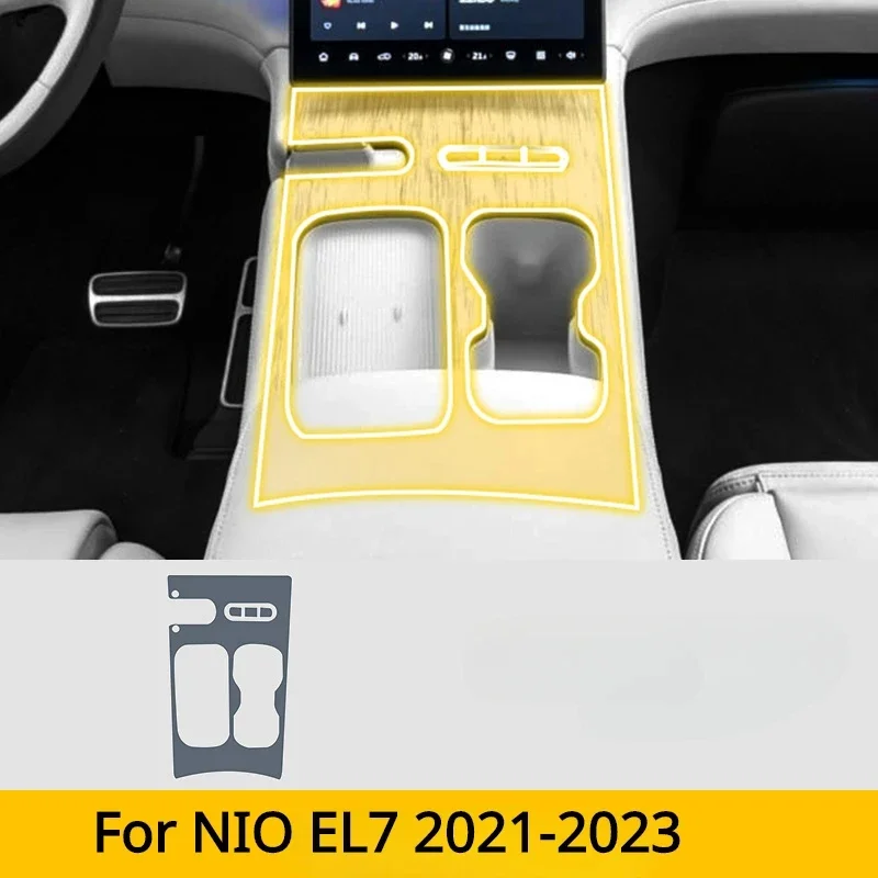 

For NIO EL7 2021-2023Car Interior Accessories Gear Panel Center console Transparent TPU Protective film Anti-scratch Repair film