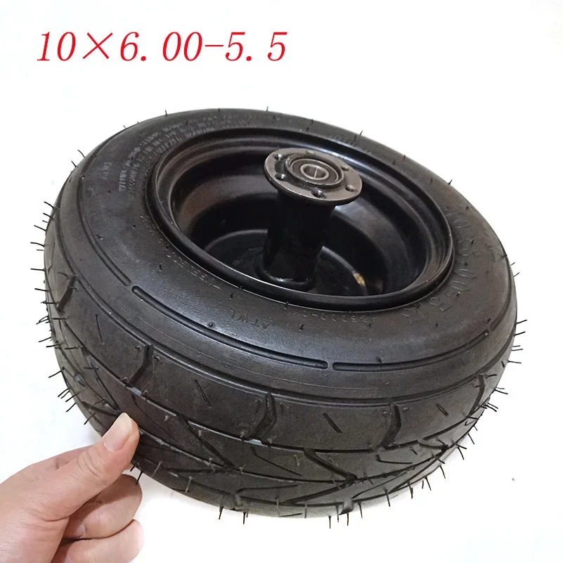 10 inch 10x6.00-5.5 Tubeless Tire With Hub Wheel for Small Citycoco Scooter Harley Electric Vehicle  10*6.00-5.5 tyre