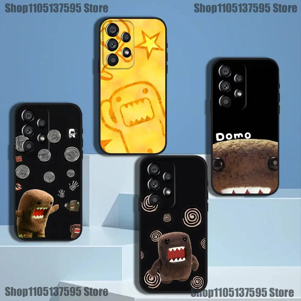 

Cute Domo-kun Phone Case For Samsung Galaxy A 91,80,73,72,71,53,52,51,22,5G Shockproof Soft Black Cover